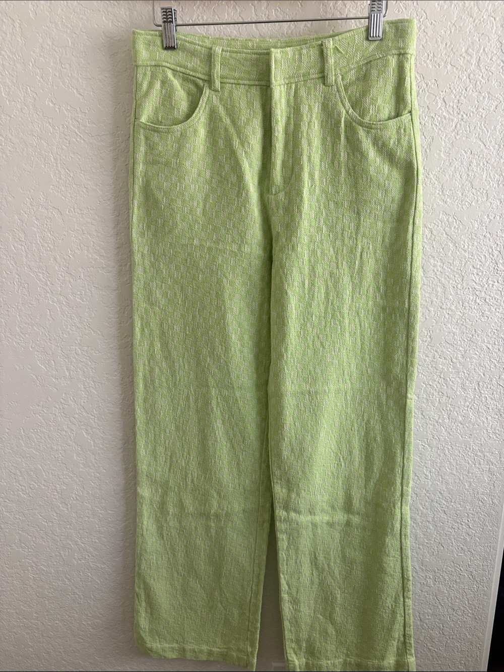 Zara Light Lime Wide-Leg Pants